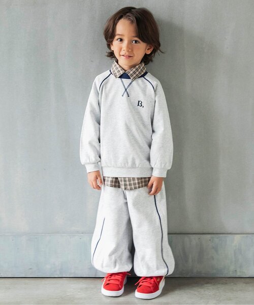 BREEZE(ブリーズ)の「パイピングライン スウェットパンツ_セットアップ可(スウェットパンツ・キッズ・レッド/レインボー/ブルー/グリーン/アイボリー/ブラック・120/80/100/90/160/150/140/130/110)」の7枚目の写真