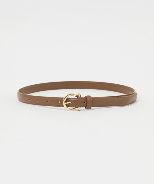 A DAY IN THE LIFE UNITED ARROWS(アデイインザライフユナイテッドアローズ)の「ゴールド バックルベルト <A DAY IN THE LIFE>(ベルト・レディース・ブラウン系/ブラック・FREE)」の1枚目の写真