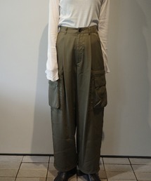 CLANE LOW WAIST POCKET CARGO PANTS