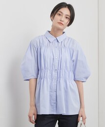 シャーリングブラウス【洗濯機OK】
