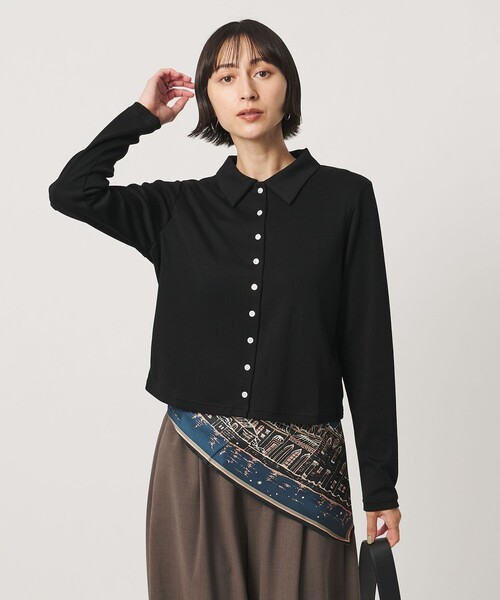 UNITED ARROWS(ユナイテッドアローズ)の「コットン フライス ポロシャツ(Tシャツ/カットソー・レディース・ブラック/ライトピンク/レッド・FREE)」の8枚目の写真