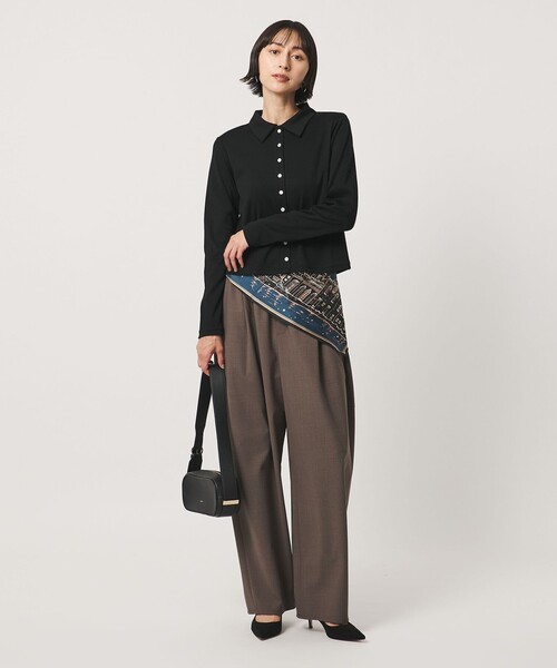 UNITED ARROWS(ユナイテッドアローズ)の「コットン フライス ポロシャツ(Tシャツ/カットソー・レディース・ブラック/ライトピンク/レッド・FREE)」の9枚目の写真