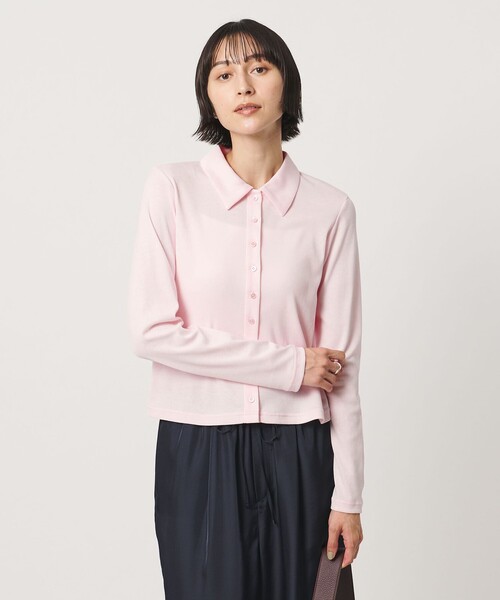 UNITED ARROWS(ユナイテッドアローズ)の「コットン フライス ポロシャツ(Tシャツ/カットソー・レディース・ブラック/ライトピンク/レッド・FREE)」の11枚目の写真