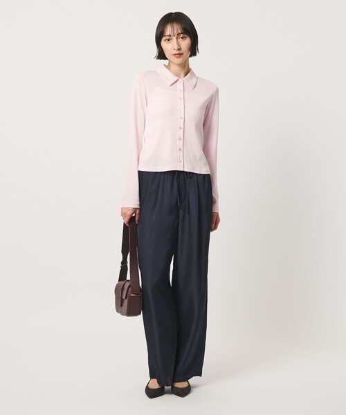UNITED ARROWS(ユナイテッドアローズ)の「コットン フライス ポロシャツ(Tシャツ/カットソー・レディース・ブラック/ライトピンク/レッド・FREE)」の12枚目の写真