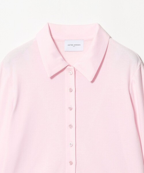 UNITED ARROWS(ユナイテッドアローズ)の「コットン フライス ポロシャツ(Tシャツ/カットソー・レディース・ブラック/ライトピンク/レッド・FREE)」の18枚目の写真