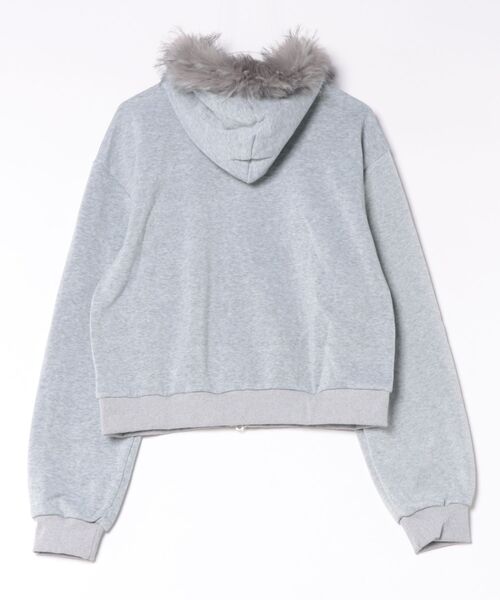 B.I.D.(ビーアイディー)の「《Bz》エコファーフードポイント刺繍Wジップフーディー Y2K(MA/EK170)(パーカー・レディース・グレー/ホワイト・FREE)」の11枚目の写真