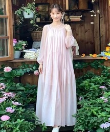リラックス長袖ワンピース