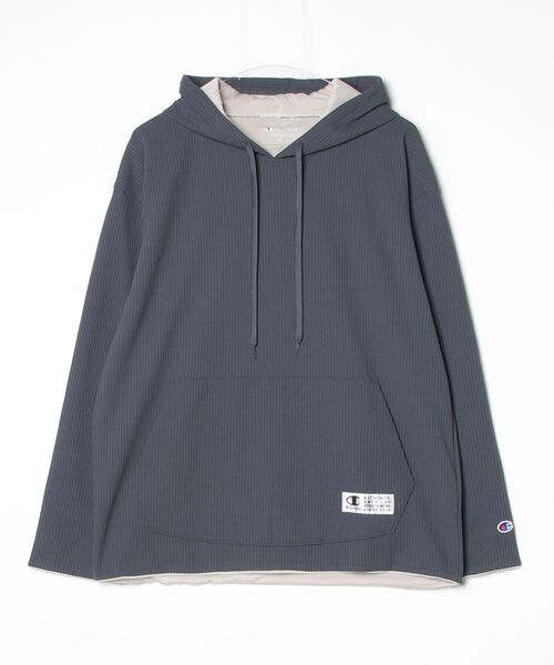 Champion(チャンピオン)の「【Champion/チャンピオン】メンズ スポーツ フーデッドシャツ(スウェット・メンズ・ブラック/チャコール/アイボリー・MEDIUM/X-LARGE/LARGE)」の3枚目の写真