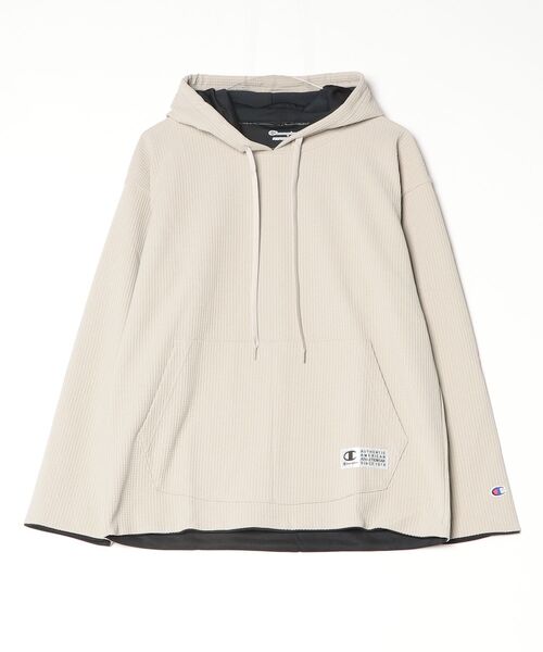 Champion(チャンピオン)の「【Champion/チャンピオン】メンズ スポーツ フーデッドシャツ(スウェット・メンズ・ブラック/チャコール/アイボリー・MEDIUM/X-LARGE/LARGE)」の1枚目の写真