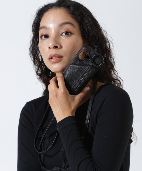 ajew（エジュー）の「ajew/エジュー/別注【ひも付き】iPhone17/17Pro / BLACK（スマホケース/カバー・レディース・ブラック・2/1）」の2枚目の写真