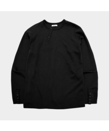 デイリーコットンオーバーサイズラウンドネックダブルスナップポイント長袖ベーシックTシャツ _2COLOR