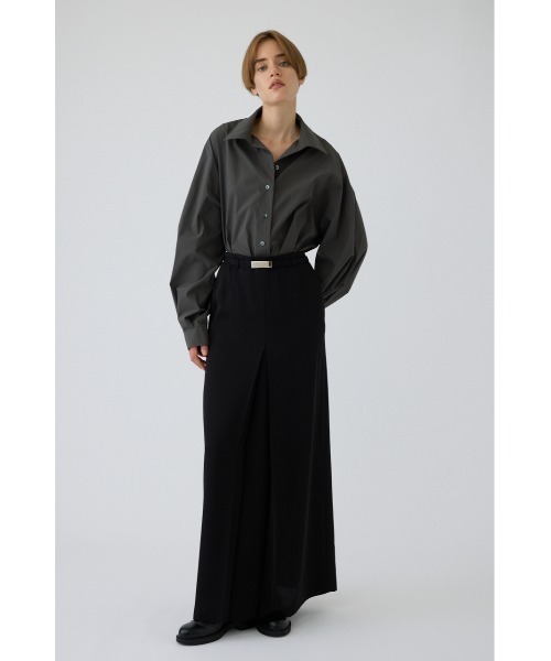 RIM.ARK(リムアーク)の「Belt set tuck pleats SK(ベルト セット タック プリーツ スカート)(スカート・レディース・グレー/ブラック・38/36)」の6枚目の写真