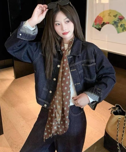 semplice（センプリチェ）の「セットアップ【韓国ファッション】（セットアップ・レディース・ダークブルー・XL/L/M/S）」の3枚目の写真