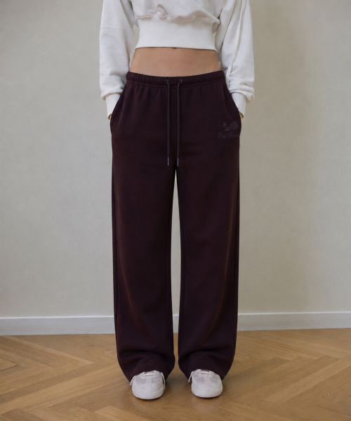 ROSEFRANTZ（ロゼフランツ）の「ローズ刺繍スタンダードスウェットパンツ [ブラウン]（スウェットパンツ・レディース・ブラウン・SMALL/MEDIUM/X-SMALL）」の2枚目の写真