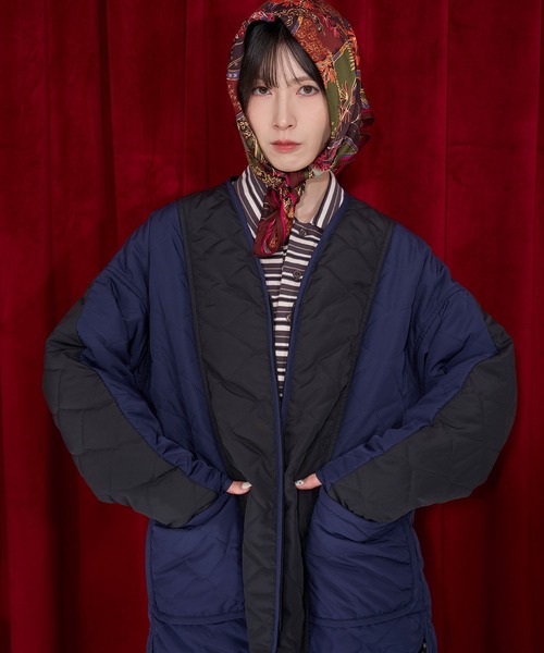 Nora Lily(ノラリリー)の「【Nora Lily】Bi Quilting Zip-up Blouson(ブルゾン・レディース・カーキ/グレー/ネイビー・FREE)」の1枚目の写真