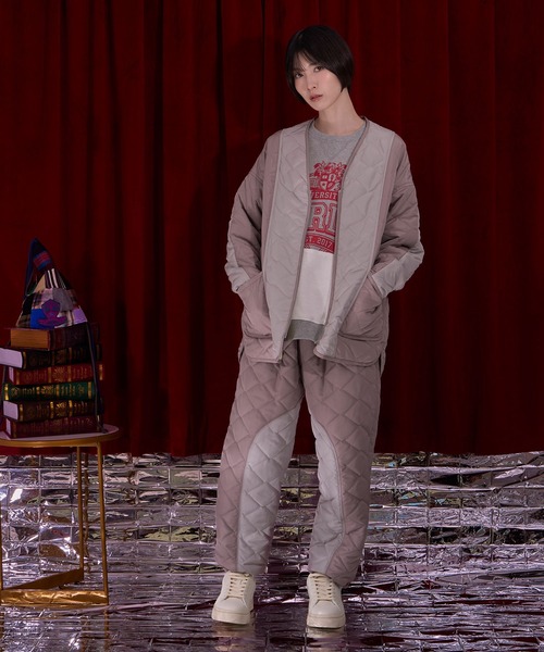 Nora Lily(ノラリリー)の「【Nora Lily】Bi Quilting Zip-up Blouson(ブルゾン・レディース・カーキ/グレー/ネイビー・FREE)」の4枚目の写真