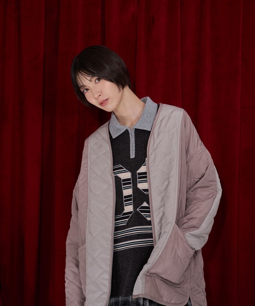 Nora Lily(ノラリリー)の「【Nora Lily】Bi Quilting Zip-up Blouson(ブルゾン・レディース・カーキ/グレー/ネイビー・FREE)」の8枚目の写真
