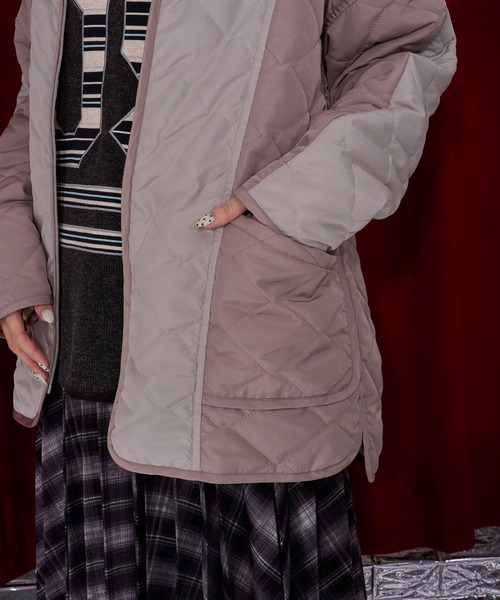 Nora Lily(ノラリリー)の「【Nora Lily】Bi Quilting Zip-up Blouson(ブルゾン・レディース・カーキ/グレー/ネイビー・FREE)」の9枚目の写真