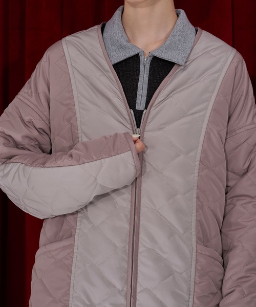 Nora Lily(ノラリリー)の「【Nora Lily】Bi Quilting Zip-up Blouson(ブルゾン・レディース・カーキ/グレー/ネイビー・FREE)」の10枚目の写真