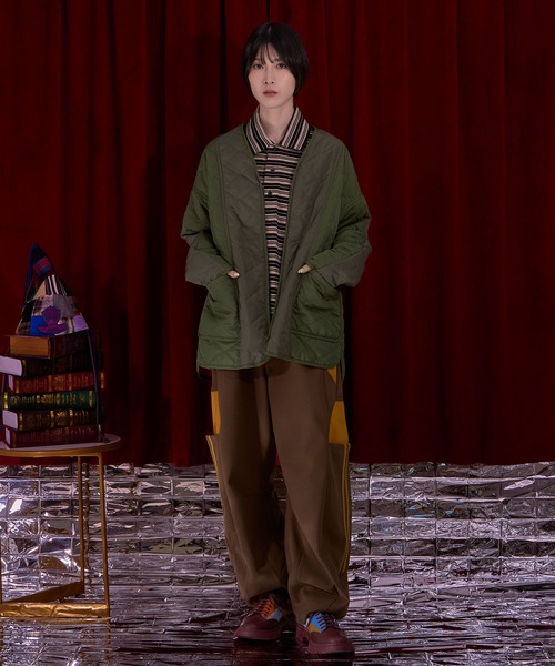 Nora Lily(ノラリリー)の「【Nora Lily】Bi Quilting Zip-up Blouson(ブルゾン・レディース・カーキ/グレー/ネイビー・FREE)」の13枚目の写真