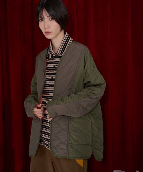 Nora Lily(ノラリリー)の「【Nora Lily】Bi Quilting Zip-up Blouson(ブルゾン・レディース・カーキ/グレー/ネイビー・FREE)」の16枚目の写真
