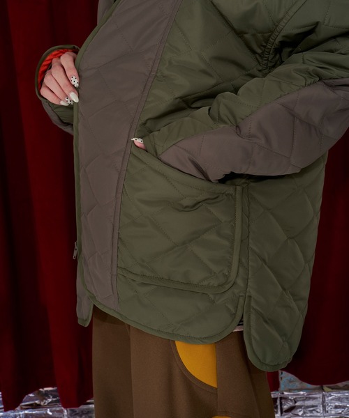 Nora Lily(ノラリリー)の「【Nora Lily】Bi Quilting Zip-up Blouson(ブルゾン・レディース・カーキ/グレー/ネイビー・FREE)」の18枚目の写真
