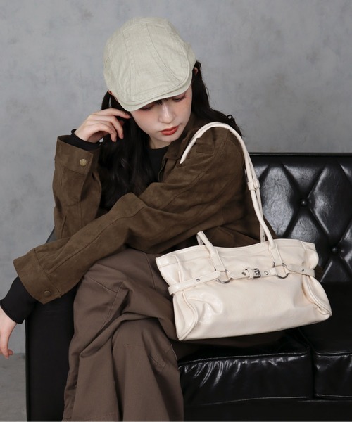 BARELY BLUE(ベアリーブルー)の「【 BARELY BLUE / ベアリーブルー 】 バックル ベルト ロング ハンドル ショルダーバッグ(ハンドバッグ・レディース・ワインレッド/ブラック/アイボリー/ブラウン・FREE)」の17枚目の写真