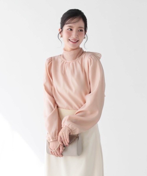 Mirenue(ミレニュー)の「シアーボウタイオーガンジーブラウス(シャツ/ブラウス・レディース・ホワイト/ピンク/ブラック・FREE)」の13枚目の写真