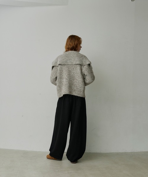 uchi.(ウチ)の「ミックスヤーンビッグカラートグルニットカーディガン(ニット/セーター・レディース・ブラウン/グリーン/グレー・FREE)」の14枚目の写真