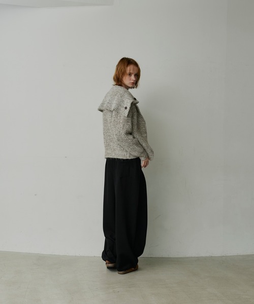 uchi.(ウチ)の「ミックスヤーンビッグカラートグルニットカーディガン(ニット/セーター・レディース・ブラウン/グリーン/グレー・FREE)」の15枚目の写真