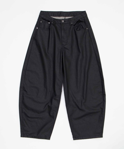 SHORT ROUND(ショートラウンド)の「SHORT ROUND/【26年秋冬新作】コ-ティングカーブデニムパンツ(デニムパンツ・メンズ・ブラック系3・LARGE/MEDIUM)」の3枚目の写真
