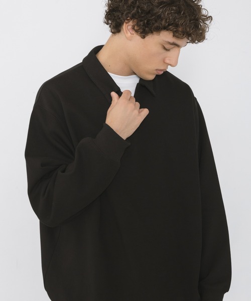 URBAN RESEARCH Sonny Label(アーバンリサーチサニーレーベル)の「ボンディング襟付きプルオーバー(ポロシャツ・メンズ・ネイビー/ブラック/グレー・LARGE/MEDIUM)」の4枚目の写真
