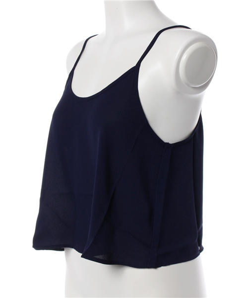 Luz Llena (philter)（ラズレナ　フィルター）の「[存在感ある上品さ]ジョーゼットUネッククロップドキャミソール（キャミソール・レディース・ベージュ/ネイビー/キャメル/アイボリー/ブラック・MEDIUM/LARGE）」の13枚目の写真