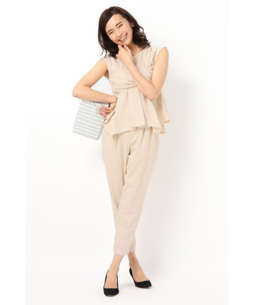 LIMITLESS LUXURY（リミットレスラグジュアリー）の「LINEN LIKEタックパンツ◆（その他パンツ・レディース・ブラック/サックスブルー/ベージュ・38/36）」の5枚目の写真