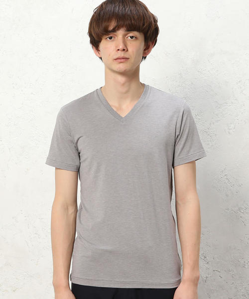 green label relaxing（グリーンレーベルリラクシング）の「★MXP FINE DRY Vネック Tシャツ（Tシャツ/カットソー・メンズ・ホワイト/グレー/ネイビー/ブラック・MEDIUM/LARGE/SMALL/X-LARGE）」の6枚目の写真