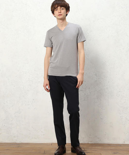 green label relaxing（グリーンレーベルリラクシング）の「★MXP FINE DRY Vネック Tシャツ（Tシャツ/カットソー・メンズ・ホワイト/グレー/ネイビー/ブラック・MEDIUM/LARGE/SMALL/X-LARGE）」の8枚目の写真