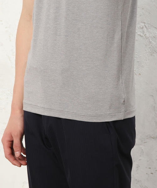 green label relaxing（グリーンレーベルリラクシング）の「★MXP FINE DRY Vネック Tシャツ（Tシャツ/カットソー・メンズ・ホワイト/グレー/ネイビー/ブラック・MEDIUM/LARGE/SMALL/X-LARGE）」の12枚目の写真