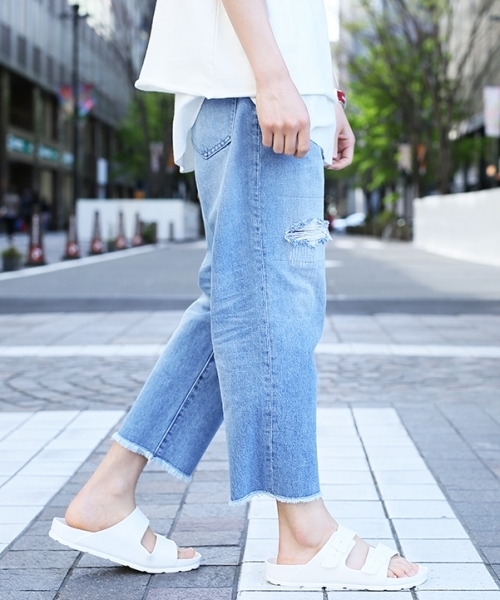 RAGEBLUE（レイジブルー）の「＜コーンミルズ社製デニム使用＞ダメージアンクル5ポケ/721954（デニムパンツ・メンズ・ブルー/ライトブルー・MEDIUM/LARGE）」の7枚目の写真