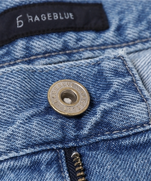 RAGEBLUE（レイジブルー）の「＜コーンミルズ社製デニム使用＞ダメージアンクル5ポケ/721954（デニムパンツ・メンズ・ブルー/ライトブルー・MEDIUM/LARGE）」の4枚目の写真