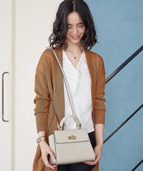 green label relaxing(グリーンレーベルリラクシング)の「MARCO BIANCHINI RF MINI 1HD2WAY バッグ(ショルダーバッグ・レディース・オフホワイト/ブラック/ブラウン/ケリー・FREE)」の2枚目の写真