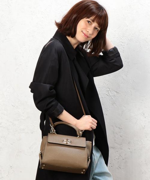 green label relaxing(グリーンレーベルリラクシング)の「MARCO BIANCHINI RF MINI 1HD2WAY バッグ(ショルダーバッグ・レディース・オフホワイト/ブラック/ブラウン/ケリー・FREE)」の21枚目の写真