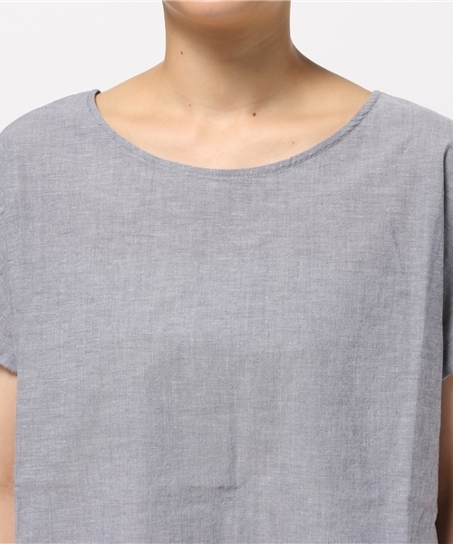 LBC(エルビーシー)の「コットンリネンシャンブレーネジリブラウス(シャツ/ブラウス・レディース・ダークブルー/ネイビー・MEDIUM/LARGE)」の8枚目の写真