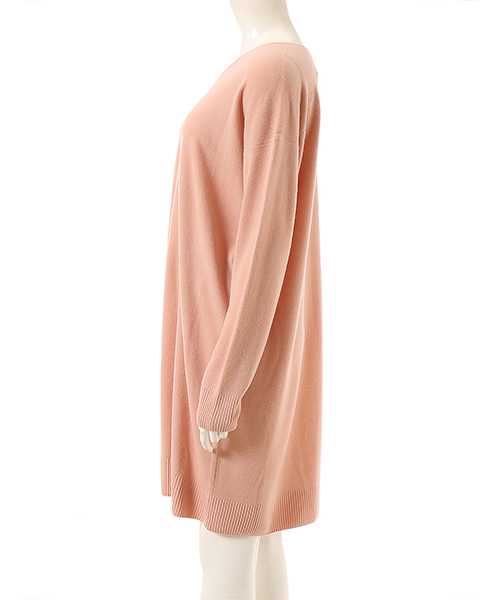 fifth（フィフス）の「プレミアムウォッシャブルVネックリブワンピース（ワンピース・レディース・ピンクベージュ/ブラック/ライトグレー・MEDIUM/LARGE）」の6枚目の写真