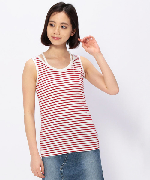 AVIREX（アヴィレックス）の「BRAID TANK TOP/ ブレイド タンクトップ（タンクトップ・レディース・ホワイト/レッド/ネイビー/ロイヤルブルー/その他/その他2/ブラック/マスタード/その他3/オフホワイト/レッド系その他/グレー系その他/ブルー/オレンジ/アイボリー/その他14/グレー系その他2・SMALL/LARGE/MEDIUM）」の11枚目の写真