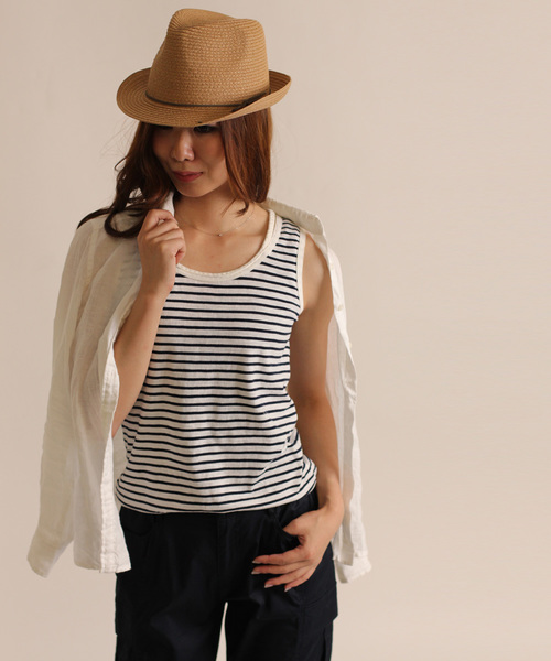 AVIREX（アヴィレックス）の「BRAID TANK TOP/ ブレイド タンクトップ（タンクトップ・レディース・ホワイト/レッド/ネイビー/ロイヤルブルー/その他/その他2/ブラック/マスタード/その他3/オフホワイト/レッド系その他/グレー系その他/ブルー/オレンジ/アイボリー/その他14/グレー系その他2・SMALL/LARGE/MEDIUM）」の9枚目の写真