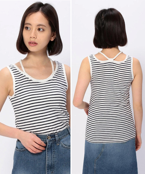 AVIREX（アヴィレックス）の「BRAID TANK TOP/ ブレイド タンクトップ（タンクトップ・レディース・ホワイト/レッド/ネイビー/ロイヤルブルー/その他/その他2/ブラック/マスタード/その他3/オフホワイト/レッド系その他/グレー系その他/ブルー/オレンジ/アイボリー/その他14/グレー系その他2・SMALL/LARGE/MEDIUM）」の22枚目の写真