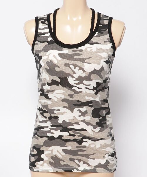 AVIREX（アヴィレックス）の「BRAID TANK TOP/ ブレイド タンクトップ（タンクトップ・レディース・ホワイト/レッド/ネイビー/ロイヤルブルー/その他/その他2/ブラック/マスタード/その他3/オフホワイト/レッド系その他/グレー系その他/ブルー/オレンジ/アイボリー/その他14/グレー系その他2・SMALL/LARGE/MEDIUM）」の6枚目の写真