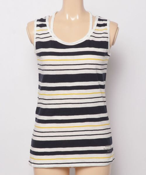 AVIREX（アヴィレックス）の「BRAID TANK TOP/ ブレイド タンクトップ（タンクトップ・レディース・ホワイト/レッド/ネイビー/ロイヤルブルー/その他/その他2/ブラック/マスタード/その他3/オフホワイト/レッド系その他/グレー系その他/ブルー/オレンジ/アイボリー/その他14/グレー系その他2・SMALL/LARGE/MEDIUM）」の17枚目の写真