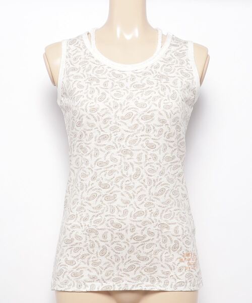 AVIREX（アヴィレックス）の「BRAID TANK TOP/ ブレイド タンクトップ（タンクトップ・レディース・ホワイト/レッド/ネイビー/ロイヤルブルー/その他/その他2/ブラック/マスタード/その他3/オフホワイト/レッド系その他/グレー系その他/ブルー/オレンジ/アイボリー/その他14/グレー系その他2・SMALL/LARGE/MEDIUM）」の4枚目の写真