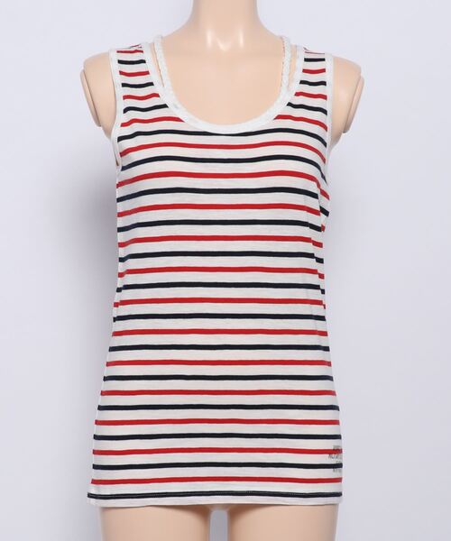 AVIREX（アヴィレックス）の「BRAID TANK TOP/ ブレイド タンクトップ（タンクトップ・レディース・ホワイト/レッド/ネイビー/ロイヤルブルー/その他/その他2/ブラック/マスタード/その他3/オフホワイト/レッド系その他/グレー系その他/ブルー/オレンジ/アイボリー/その他14/グレー系その他2・SMALL/LARGE/MEDIUM）」の14枚目の写真